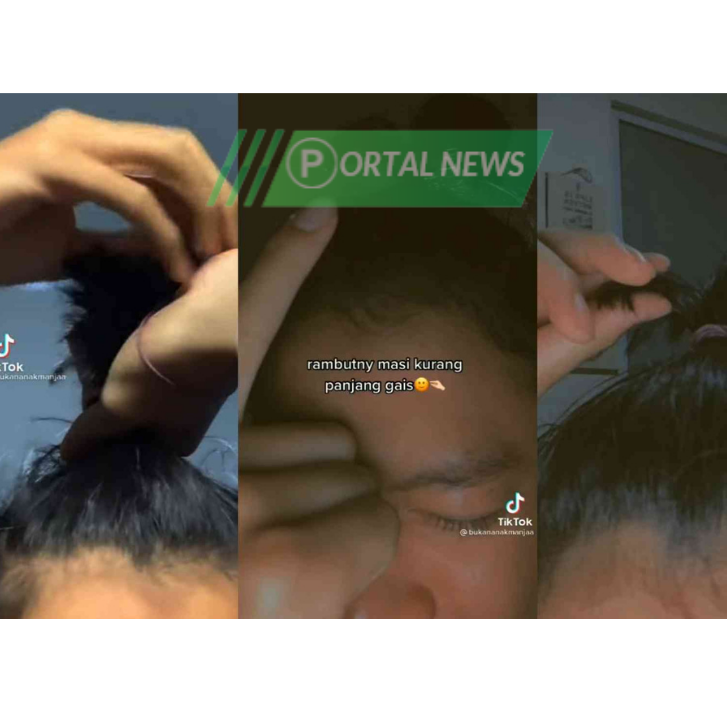rambut cowok kuncir atas viral